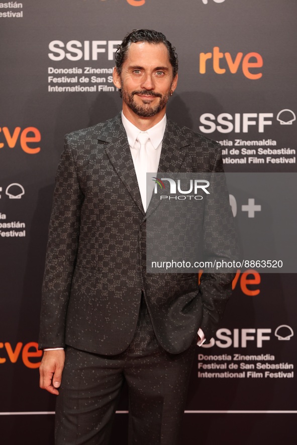 Paco León poses during the opening gala of the San Sebastian Film Festival 2022 at the Kursaal, September 16, 2021, San Sebastian, Guipuzkoa...