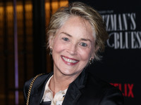 Sharon Stone arrives at the Los Angeles Premiere Of Netflix's 'A Jazzman's Blues' held at the Netflix Tudum Theater on September 16, 2022 in...