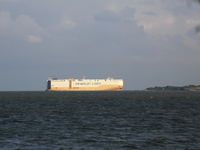 A Grimaldi Lines ocean tanker in La Porte, Texas.  (