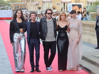 Actors Noémie Merlant, Nahuel Pérez Biscayart and Natalia Molina with director Isaki Lacuesta at the presentation of the film 'One Year and...