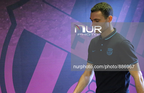 BARCELONA -november 03- SPAIN:  Thomas Vermaelen during the press conference after the training before the Champions League match against Ba...