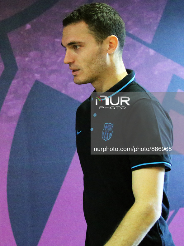 BARCELONA -november 03- SPAIN:  Thomas Vermaelen during the press conference after the training before the Champions League match against Ba...