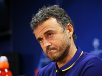 BARCELONA -november 03- SPAIN:  Luis Enrique Martinez during the press conference after the training before the Champions League match again...