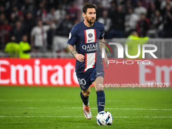 Lionel (Leo) MESSI of PSG during the French championship Ligue 1 football match between Olympique Lyonnais and Paris Saint-Germain on Septem...