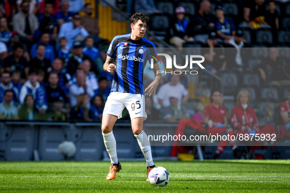 Inter's Alessandro Bastoni portrait in action during the italian soccer Serie A match Udinese Calcio vs Inter - FC Internazionale on Septemb...