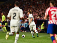 Luka Modric during La Liga match between Atletico de Madrid and Real Madrid at Civitas Metropolitano on September 18, 2022 in Madrid, Spain....