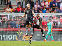 Granit Xhaka (34) of Arsenal during the Premier League match between Brentford and Arsenal at Gtech Community Stadium, Brentford, England on...