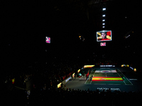 General view of the stadium prior to the Davis Cup Finals Group B Stage matches between Spain and Republic of Korea at Pabellon Municipal Fu...