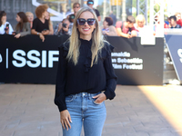 Actress Kira Miró arrives at the San Sebastian Festival, September 19, 2022, in San Sebastian (Spain).  (