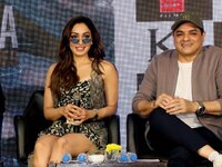 Bollywood Actress  Khusali Kumar and Director Kookie Gulati during the upcoming Bollywood film promotion 