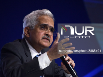 Reserve Bank of India (RBI) Governor Shaktikanta Das speaks at the Global Fintech Fest press conference in Mumbai, India, 20 September, 2022...