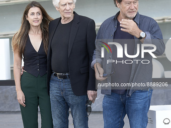 David Cronenberg attend the Photocall of the Crimen of the Future at the 70th edition of the San Sebastian International Film Festival on Se...