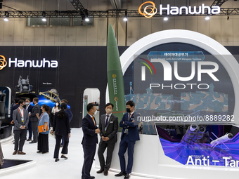 Hanwha exhibited during the Defense Expo Korea 2022, the biggest military weapon exhibition in the country, held at KINTEX (Korea Internatio...