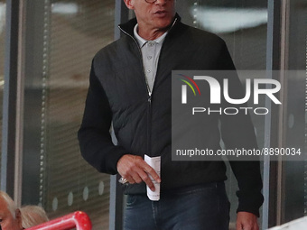 The new Hartlepool United Interim manager Keith Curle during the EFL Trophy match between Morecambe and Hartlepool United at the Globe Arena...