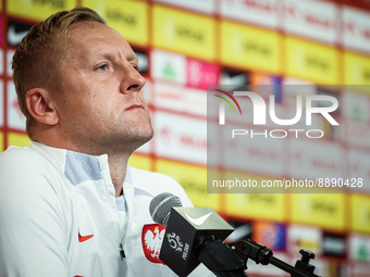 Kamil Glik during the press conference & trainings before UEFA Nations League match of Poland Team in Warsaw, Poland, on September 21, 2022....