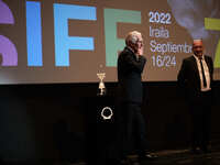 David Cronenberg eceives the Donostia award for her outstanding career at the 70th edition of the San Sebastian International Film Festival...