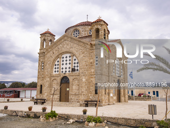 The church of Agios Georgios (St. George) on Cyprus on March 4, 2022. (
