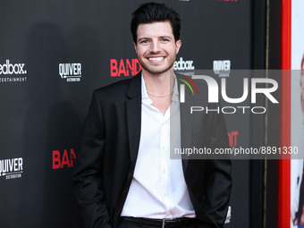 Dylan Flashner arrives at the World Premiere Of Redbox Entertainment and Quiver Distribution's 'Bandit' held at the Harmony Gold Theater on...