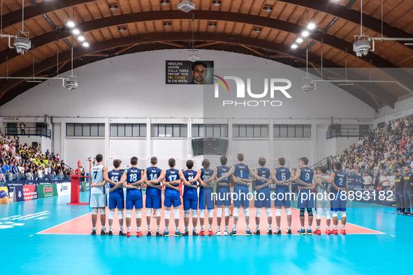 Italian national team during the Volleyball Intenationals U20 European Championship - Italy vs Poland on September 22, 2022 at the Montesilv...