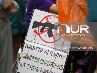 Demonstrators gather for a rally near the U.S. Capitol in Washington, D.C. on September 22, 2022 to urge the Senate to pass a federal ban on...
