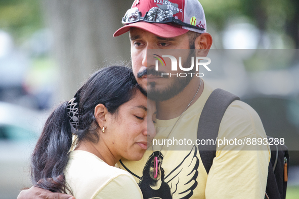 Kimberly and Felix Rubio, parents of 10-year-old Lexi Rubio, who was killed in the school shooting at Robb Elementary School in Uvalde, Texa...