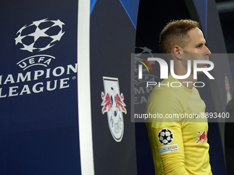 Peter Gulacsi goalkeeper of RB Leipzig and Hungary prior the UEFA Champions League group F match between Real Madrid and RB Leipzig at Estad...