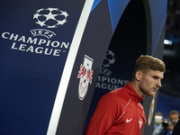Timo Werner centre-forward Germany prior the UEFA Champions League group F match between Real Madrid and RB Leipzig at Estadio Santiago Bern...