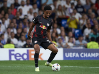 Abdou Diallo centre-back of RB Leipzig and Senegal does passed during the UEFA Champions League group F match between Real Madrid and RB Lei...