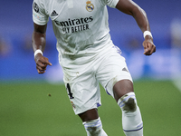 David Alaba centre-back of Real Madrid and Austria in action during the UEFA Champions League group F match between Real Madrid and RB Leipz...