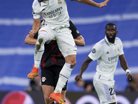 Nacho Fernandez centre-back of Real Madrid and Spain in action during the UEFA Champions League group F match between Real Madrid and RB Lei...