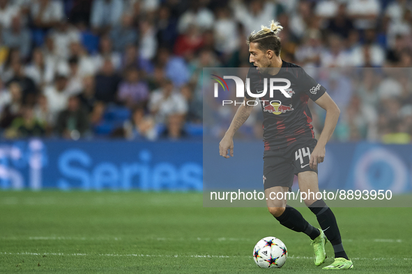Kevin Kampl central midfield of RB Leipzig and Slovenia during the UEFA Champions League group F match between Real Madrid and RB Leipzig at...