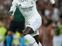 Ferland Mendy left-back of Real Madrid and France during the UEFA Champions League group F match between Real Madrid and RB Leipzig at Estad...