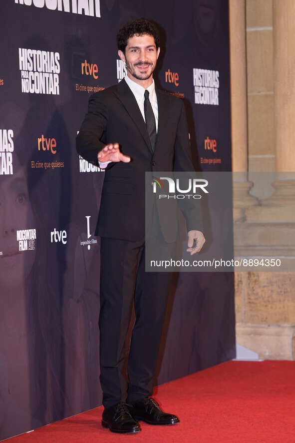 Chino Darin attended the red carpet at the  Historias para no contar at the 70th edition of the San Sebastian International Film Festival on...