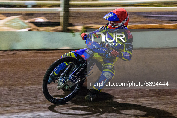 Tobiasz Musielak  in action  for Sheffield TruPlant Tigers during the SGB Premiership match between Sheffield Tigers and Belle Vue Aces at O...
