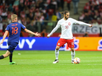 Kenneth Taylor (NED),Grzegorz Krychowiak (POL) during the UEFA Nations League match between Poland v Netherlands, in Warsaw, Poland, on Sept...