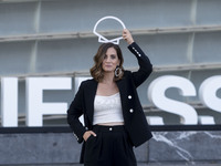 Actress Violeta Porta poses at the presentation of 'El techo amarillo' at the San Sebastian Film Festival, Sept. 22, 2022, in San Sebastian,...