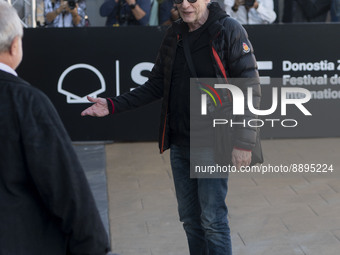 Actor David Cronenberg on his arrival at the San Sebastian Festival to present the film 'Crimes of the Future', on September 20, 2022, in Sa...