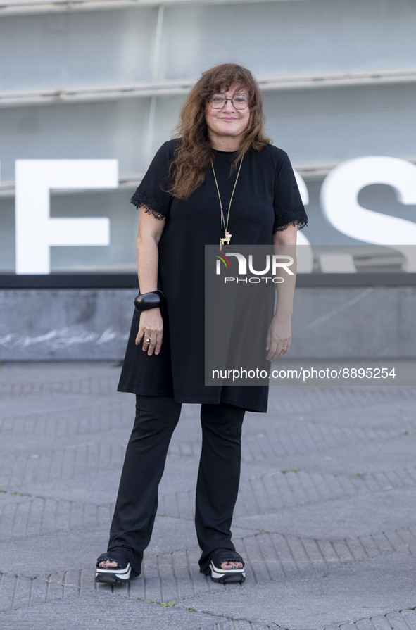 Director and screenwriter Isabel Coixet poses at the presentation of 'The Yellow Ceiling' at the San Sebastian Film Festival, Sept. 22, 2022...