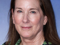 American film producer and President of Lucasfilm Kathleen Kennedy arrives at the Los Angeles Special Screening Of Netflix's 'The Redeem Tea...