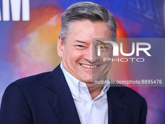 Co-CEO and Chief Content Officer of Netflix Ted Sarandos arrives at the Los Angeles Special Screening Of Netflix's 'The Redeem Team' held at...