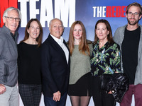 American film producer and director Frank Marshall, daughter Lili Marshall and wife/American film producer and President of Lucasfilm Kathle...