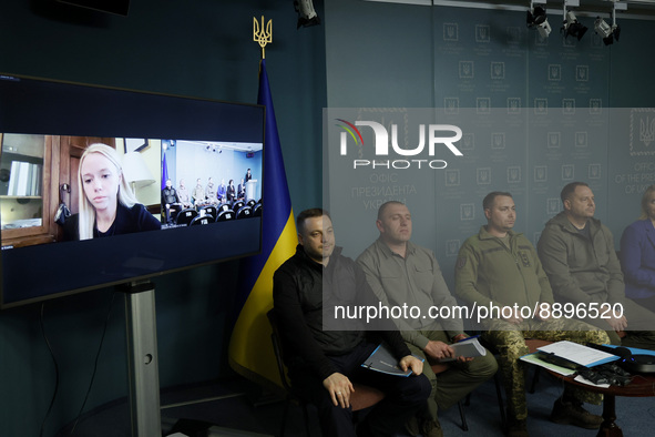 KYIV, UKRAINE - SEPTEMBER 22, 2022 - Internal Minister of Ukraine Denys Monastyrskyi, Acting Head of the Security Service of Ukraine Vasyl M...