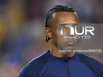 Jules Kounde centre-back of Barcelona and France poses prior during the UEFA Champions League group C match between FC Barcelona and Viktori...
