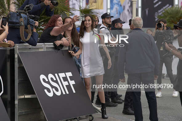 Ana de Armas arrived at the Maria cristina Hotel  at the 70th edition of the San Sebastian International Film Festival on September 22, 2022...