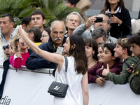 Actress Ana de Armas is photographed with fans on her arrival at the 70th edition of the San Sebastian International Film Festival, Sept. 23...