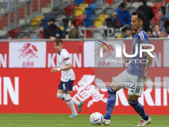 Maya Yoshida centre-back of Japan and FC Schalke 04 acontrols the ball during the international friendly match between Japan and United Stat...