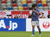 Takefusa Kubo right winger of Japan and Real Sociedad gestures during the international friendly match between Japan and United States at Me...