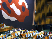 Atmospehere at the 77th session of the United Nations General Assembly (UNGA) at U.N. headquarters on September 23, 2022 in New York City (