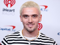 Lauv (Ari Staprans Leff) poses in the press room at the 2022 iHeartRadio Music Festival - Night 2 held at the T-Mobile Arena on September 24...