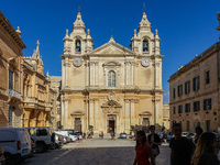 People visiting the historical city are seen in Mdina, Malta on 23 September 2022 Mdina (former Melite) is a fortified city in the Northern...